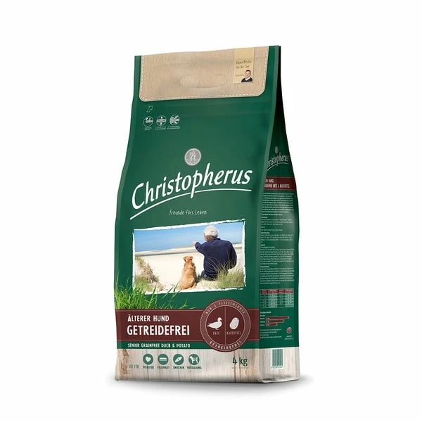 Christopherus Hundefutter Getreidefrei Ente + Kartoffel Senior
