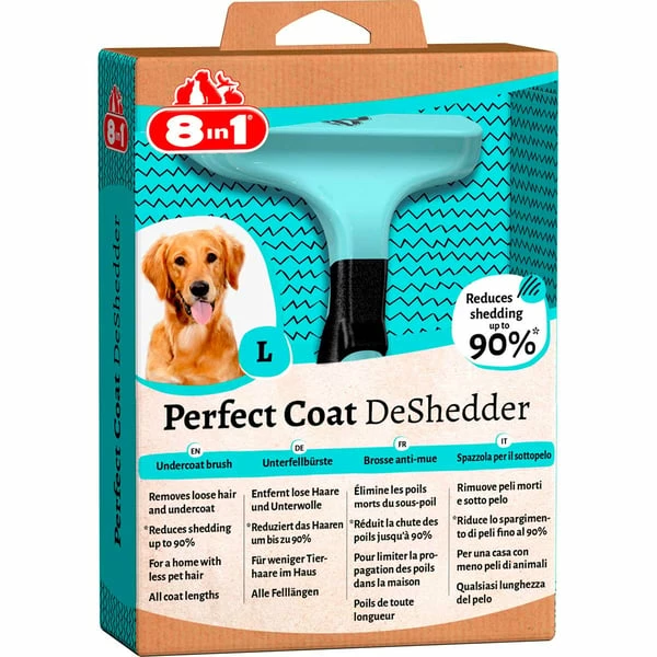 8in1 Unterfellbürste Perfect Coat DeShedder Hund L – Bild 3