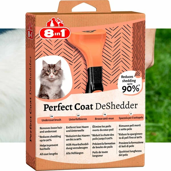 8in1 Unterfellbürste Perfect Coat DeShedder Katze – Bild 3