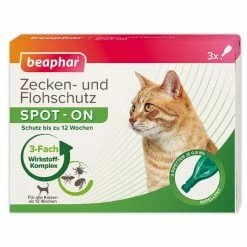 Beaphar Zecken- & Flohschutz SPOT-ON Für Katzen + Zeckenstift Gratis
