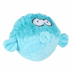Europet Bernina Coockoo Kugelfisch Gary Squeaker Ball Blau 12cm