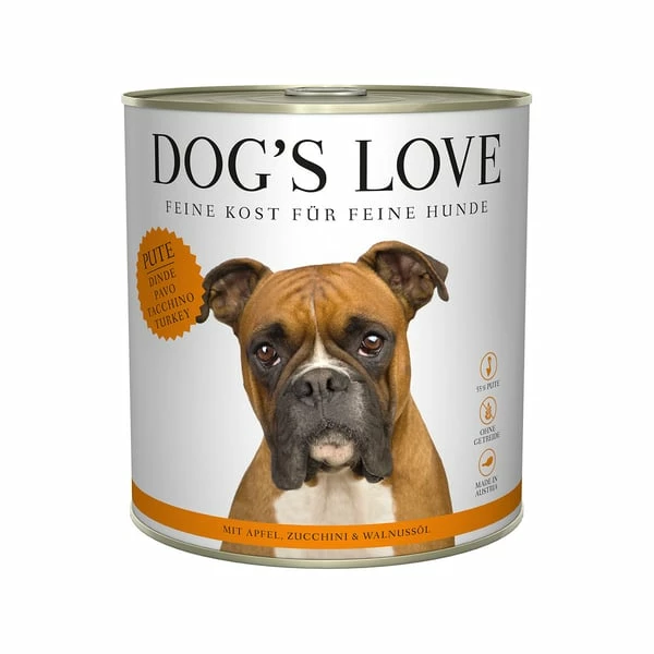 DOG´S LOVE Dog's Love Classic Pute Mit Apfel, Zucchini Und Walnussöl