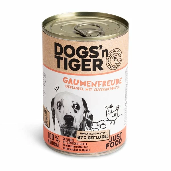 Dogs’n Tiger Dogs'n Tiger Gaumenfreude Nassfutter Geflügel Mit Süßkartoffel