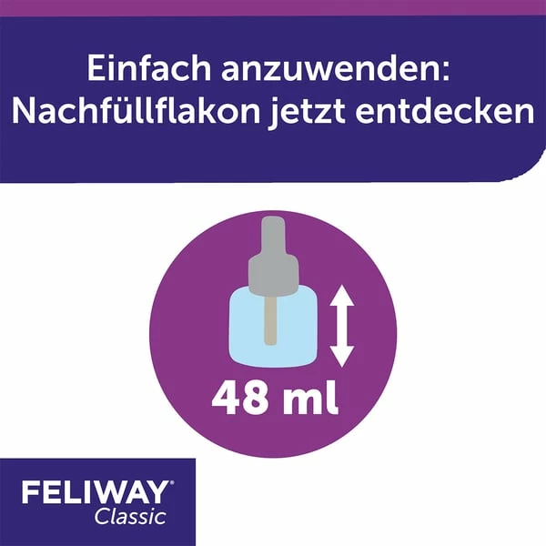 Feliway Classic Verdampfer 1 Monats-Nachfüllflakon 48ml – Bild 3