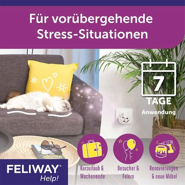 FELIWAY Help! Start-Set, Verdampfer + 1 Kartusche Für 7 Tage – Bild 2