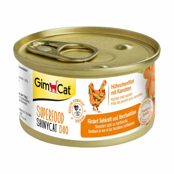 GimCat Superfood ShinyCat Duo Hühnchenfilet Mit Karotten