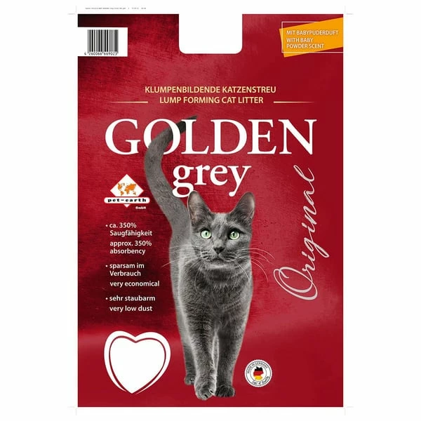 Pet-Earth Golden Grey Katzenstreu Mit Babypuderduft