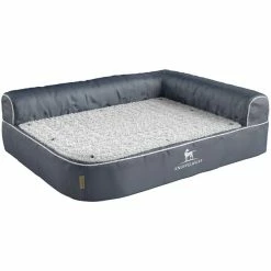 Knuffelwuff Orthopädisches Eck Hundebett Arizona Grau, Lehne Rechts