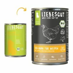 Liebesgut Biokost Junior Hund Mit Huhn, Apfel Und Buchweizen