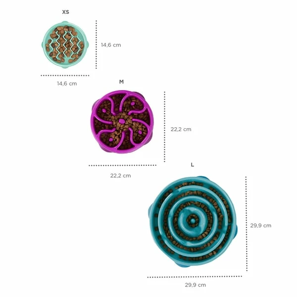 Outward Hound Fun Feeder Slo Bowl Anti Schling Notch Blue – Bild 7