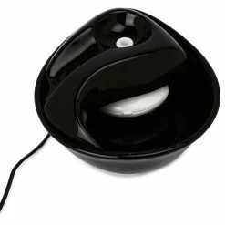 Pioneer Pet Keramik Trinkbrunnen Rain Drop Style 1,8 L Schwarz