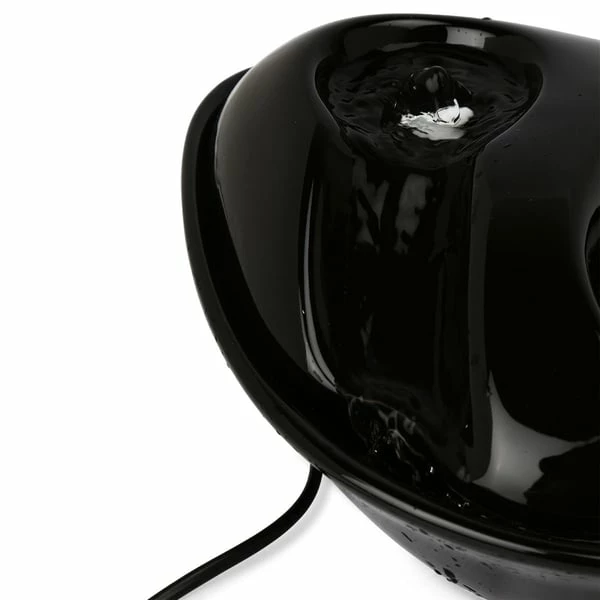 Pioneer Pet Keramik Trinkbrunnen Rain Drop Style 1,8 L Schwarz – Bild 5