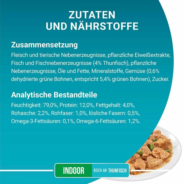 PURINA ONE INDOOR FORMULA In Sauce Thunfisch 26x85g – Bild 6