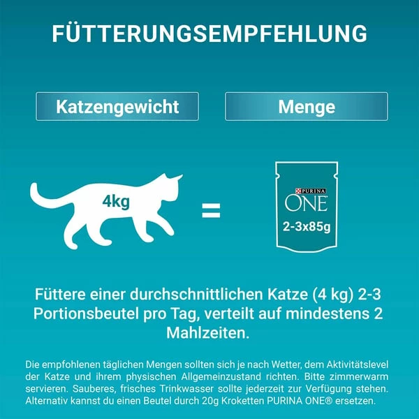 PURINA ONE INDOOR FORMULA In Sauce Thunfisch 26x85g – Bild 7