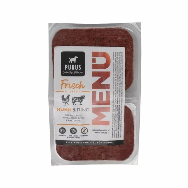 Purus Frischfleisch Menü Huhn & Rind
