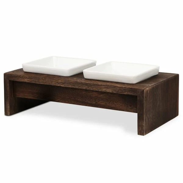 Replus Futterstation Meshidai Doppelnapf Walnuss â Bild 2