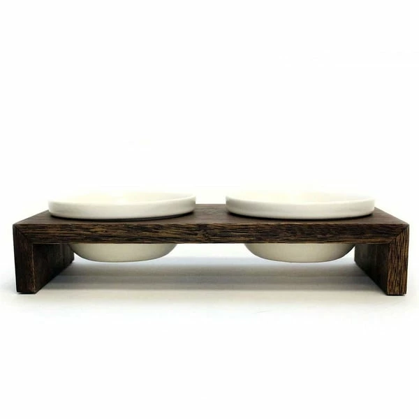 Wolters Cat & Dog Replus Gohan Doppelnapf In Walnuss