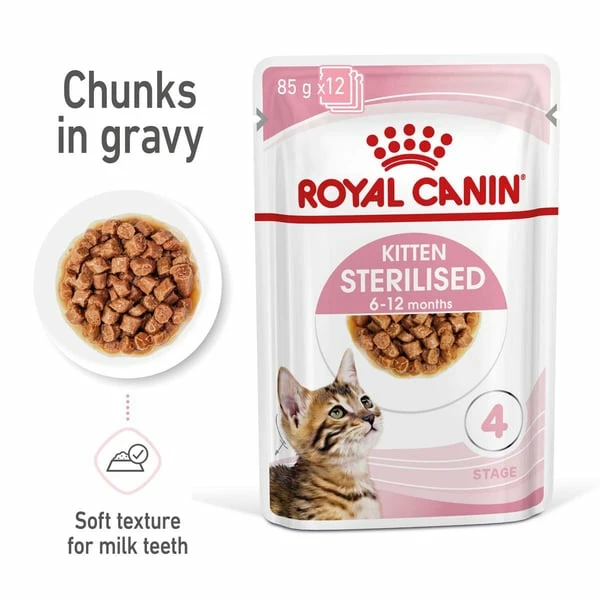 ROYAL CANIN KITTEN STERILISED In Soße Nassnahrung Für Kastrierte Kätzchen Ab 6 Monaten