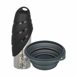 Trixie Reise-Set Flasche Mit Trinknapf 0,75 L Und Reisenapf 0,5 L