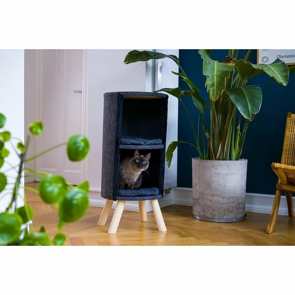 ZooRoyal Kratztonne Ava 85cm Filz Anthrazit – Bild 6