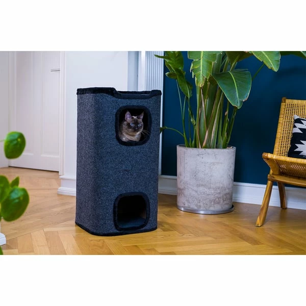 ZooRoyal Premium Kratztonne Jori 78cm Filz Anthrazit – Bild 4