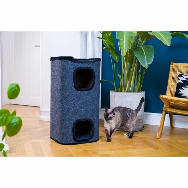 ZooRoyal Premium Kratztonne Jori 78cm Filz Anthrazit – Bild 5