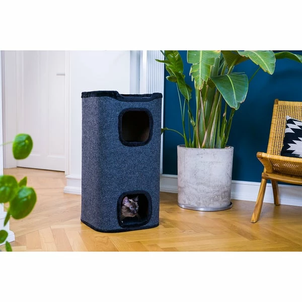 ZooRoyal Premium Kratztonne Jori 78cm Filz Anthrazit – Bild 6