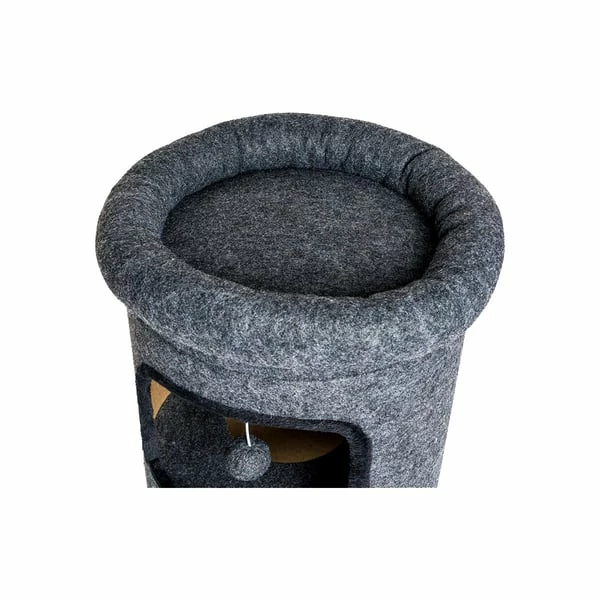 ZooRoyal Premium Kratztonne Natura 95cm Filz Anthrazit – Bild 4