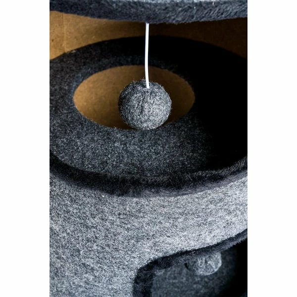 ZooRoyal Premium Kratztonne Natura 95cm Filz Anthrazit – Bild 5